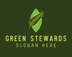 Green Leaf Plant logo design