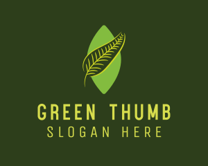 Green Leaf Plant logo design