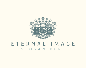 Floral Camera Photography logo design