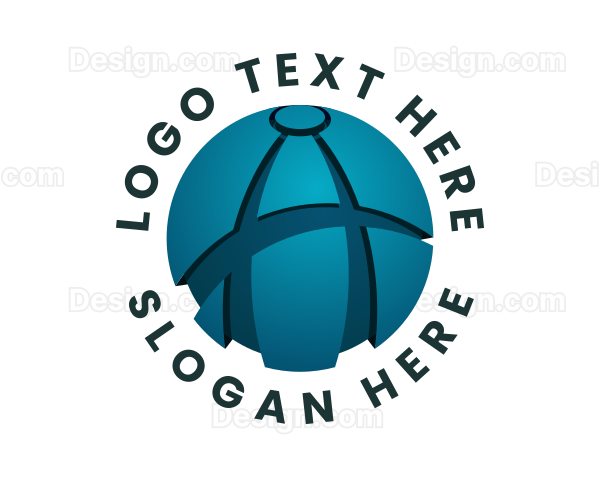 3D Globe Letter A Logo