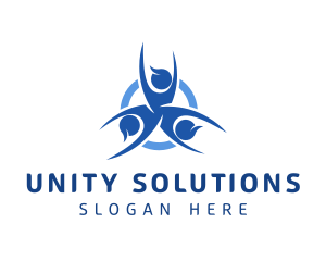 Blue Human Community logo design