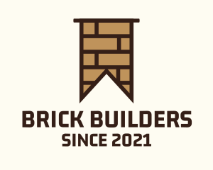 Brown Brick Flag logo design