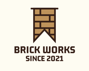 Brown Brick Flag logo design