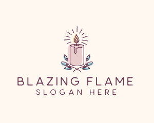 Flame Candle Light logo design