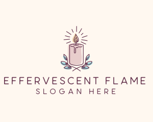 Flame Candle Light logo design