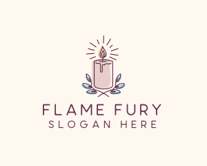 Flame Candle Light logo design