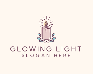 Flame Candle Light logo design