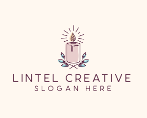 Flame Candle Light logo design