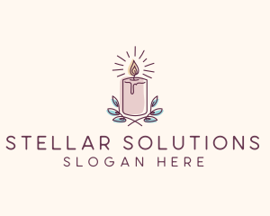 Flame Candle Light logo design