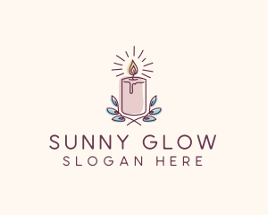 Flame Candle Light logo design