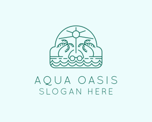 Summer Vacation Beach Oasis logo