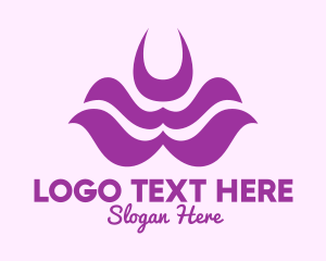 Purple Abstract Flower logo