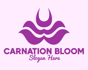 Purple Abstract Flower logo design