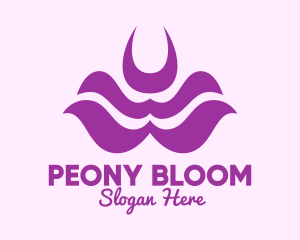 Purple Abstract Flower logo design