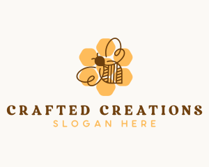 Crochet Yarn Bee logo design