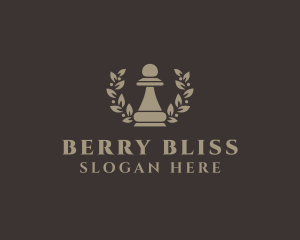 Chess Pawn Wreath Company logo design