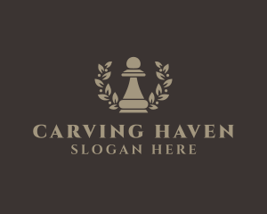 Chess Pawn Wreath Company logo design