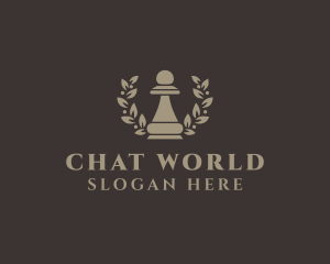 Chess Pawn Wreath Company logo design