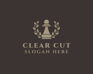 Chess Pawn Wreath Company logo design