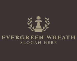 Chess Pawn Wreath Company logo design