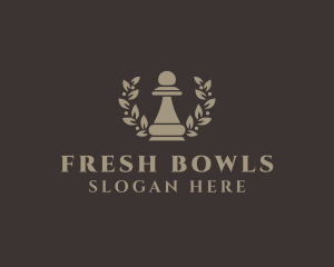 Chess Pawn Wreath Company logo design