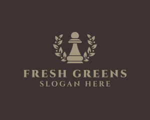 Chess Pawn Wreath Company logo design