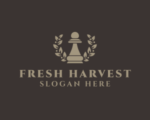 Chess Pawn Wreath Company logo design