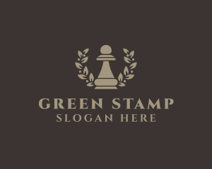 Chess Pawn Wreath Company logo design