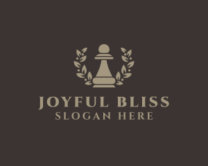 Chess Pawn Wreath Company logo design