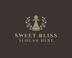 Chess Pawn Wreath Company logo design