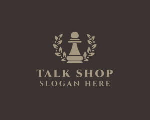 Chess Pawn Wreath Company logo design