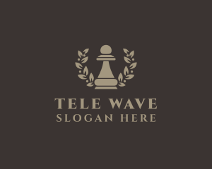 Chess Pawn Wreath Company logo design