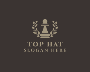 Chess Pawn Wreath Company logo design