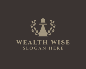 Chess Pawn Wreath Company logo design