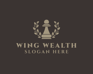 Chess Pawn Wreath Company logo design