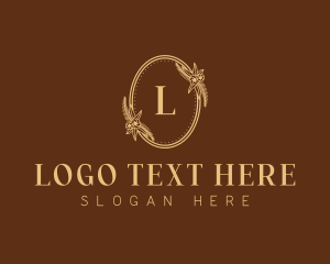 Elegant Beauty Floral Wreath logo