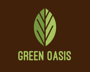 Green Leaf Tree logo design