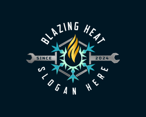 HVAC Air Heating Cooling logo design