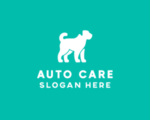 Pet Dog Silhouette logo design