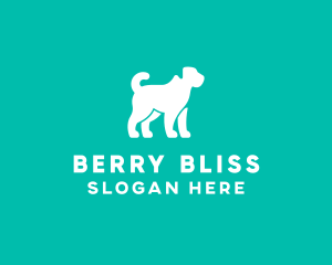 Pet Dog Silhouette logo design