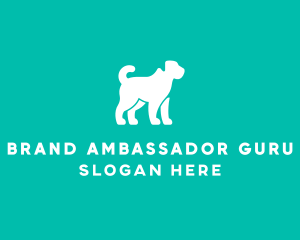 Pet Dog Silhouette logo design