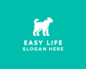 Pet Dog Silhouette logo design