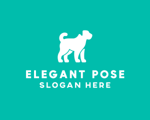 Pet Dog Silhouette logo design