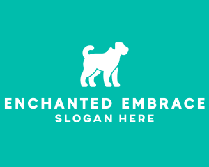 Pet Dog Silhouette logo design