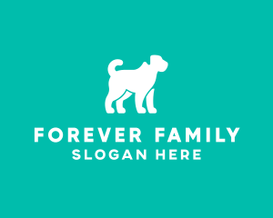 Pet Dog Silhouette logo design