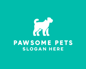 Pet Dog Silhouette logo