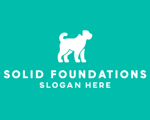 Pet Dog Silhouette logo design
