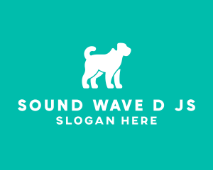 Pet Dog Silhouette logo design