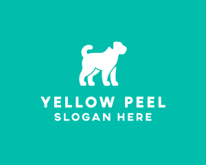 Pet Dog Silhouette logo design