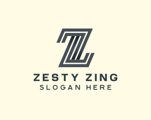 Professional Stripe Line Letter Z logo design